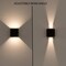 Quickway Imports Modern Decorative Waterproof Aluminum Wall Lamp 10 Watt Cool White 4000K, Black Set of 2 QI004492.BK.2 - alternate 7